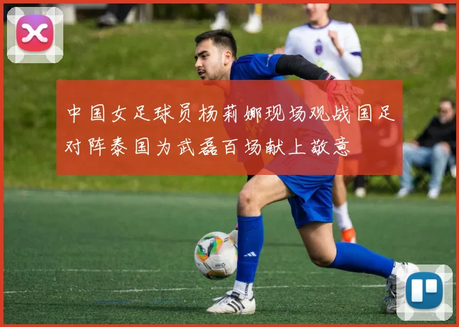 中国女足球员杨莉娜现场观战国足对阵泰国为武磊百场献上敬意